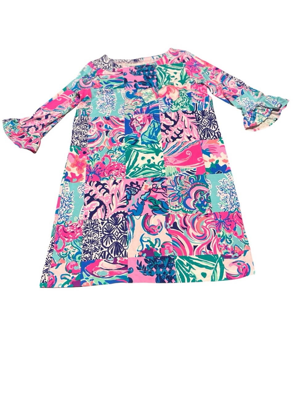 Lilly Pulitzer, size 12, stunning dress with mid length sleeves